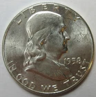 1958 Silver Ben Franklin Half Dollar -Very Choice UNC- (#717Q)