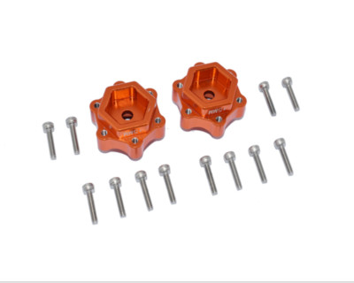 GPM 1:8 Aluminum Hex Adapter Converter(+5mm) for LOSI LMT SOLID AXLE 4WD ORANGE