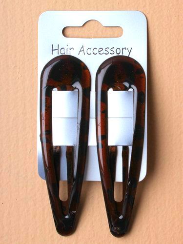 2 Stück Große Haarspangen Schildpatt-Optik – 9 Cm, Metall Mit Kunststoffbeschichtung