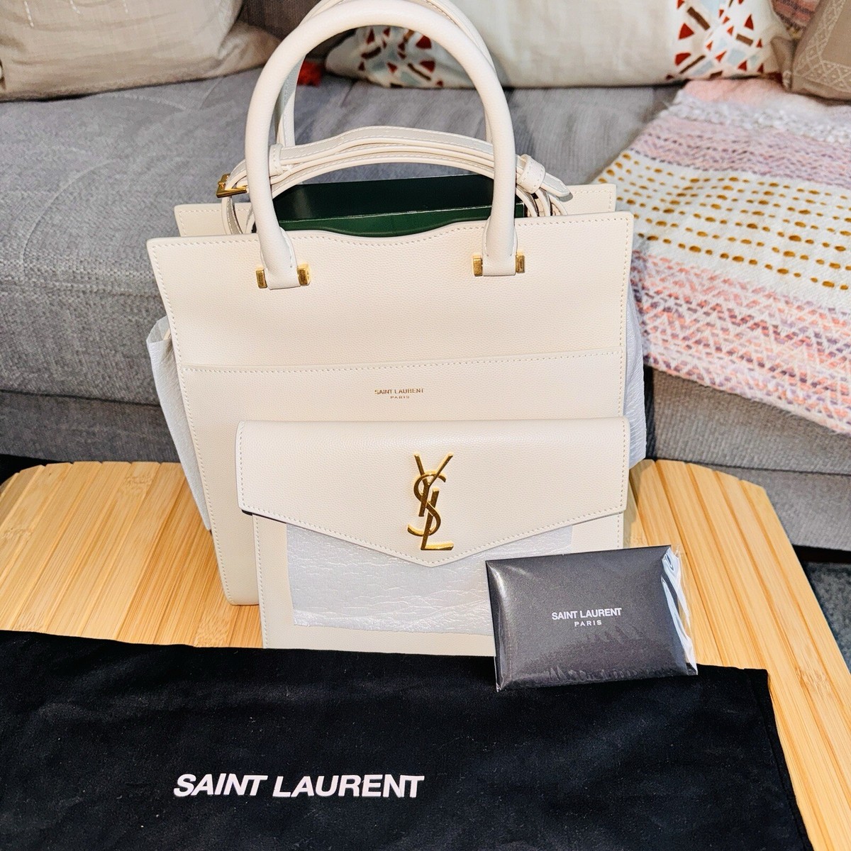 Handbag Ysl Uptown Small Saint Laurent Uptown Clutch Bag Black