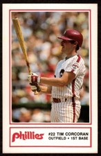 1985 Tim Corcoran Philadelphia Phillies Card #6 Cigna ~ Police Dept Sportsmedia