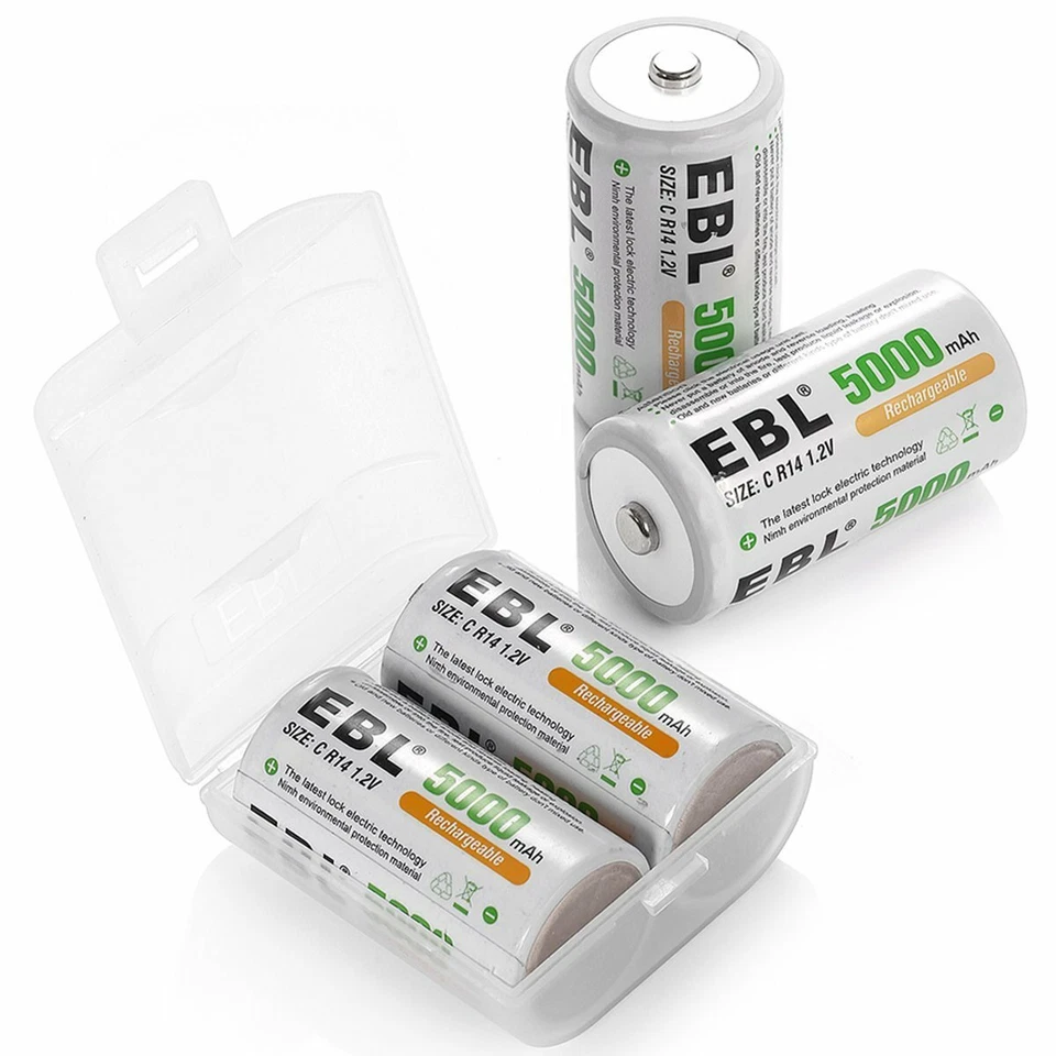 Lot EBL AA AAA C D Cell Rechargeable Batteries NI-MH 1.2V Battery / LCD Charger - Image 3 of 4