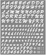 Adesivi lettere numeri comporre composizione scritte nomi personalizzare bianco