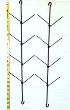 2 Metal Corn Cob Dryers 24” Long Painted Black Primitive Farmhouse Country 1800s