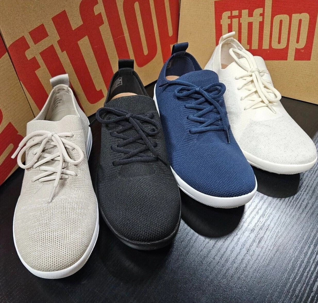 FitFlop Womens F-SPORTY UBERKNIT Athletic Sneakers Breathable Slip on NEW