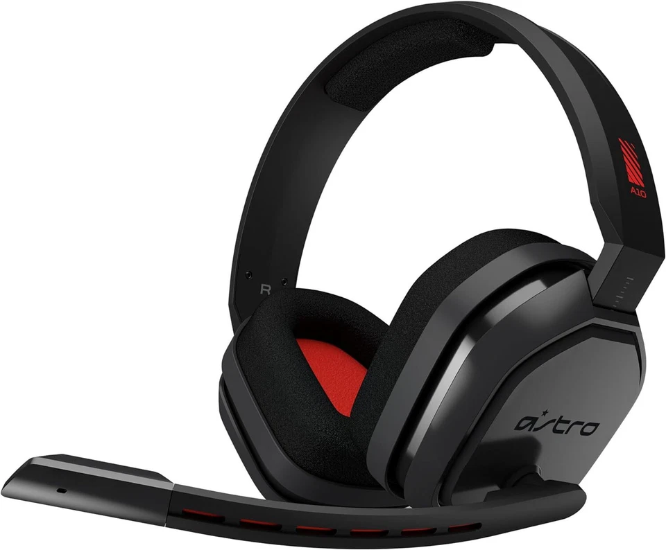 Astro A10 gaming wired headset headphones with mic black red compatible with pc - Image 2 of 4