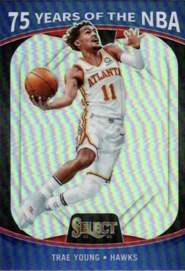2021-2022 Panini Select Trae Young 75 years of the NBA Atlanta Hawks