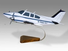 Beechcraft B-55 N-Rebirth1 Desk Wood Airplane New Model Small Scale 1/32