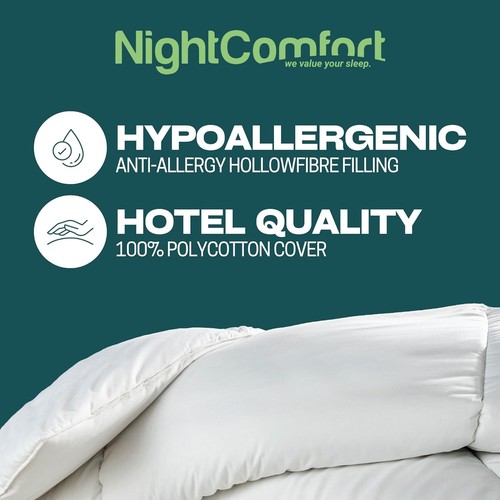 Piumino NightComfort misto cotone ultraleggero estivo fresco - 1,5, 3, 4,5, 7,5 tog - Foto 13 di 73