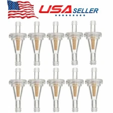 10pcs 1/4" Motorcycle Inline Gas Fuel Filter for Dirt Bike ATV UTV Snowmobile US
