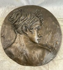 Vintage Style Bronze Art Deco Bas Relief Made in Spain Award Trophy Collector NR