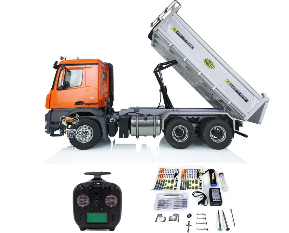 Dumper idraulico RC idraulico Kabolite 1/14 Tipper 4*4 K3362 suono leggero ST8 - Immagine 2 di 4