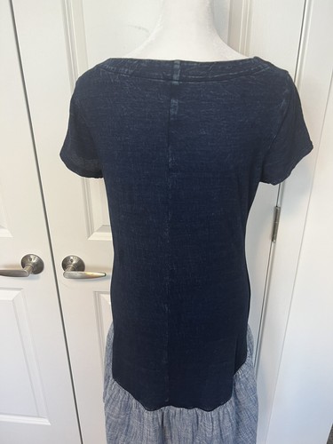 Amadi Kris Bubble Dreindi Kleid Small S Denim Stretch Denim Schößchen $ 175 unverbindliche Preisempfehlung des Herstellers neu mit Etikett - Bild 8 von 12