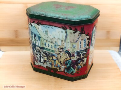 Weihnachtsszene Ringtons Vintage Teedose 1990 (14cm)