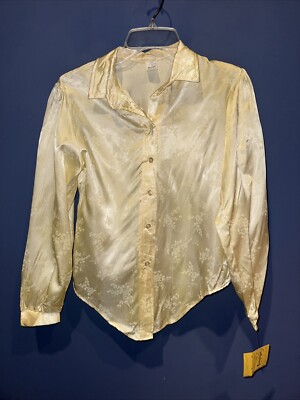Womens Medium Vintage Blouse, Ivory, 1950's NWT, Edwards Macy Brenners |  eBay