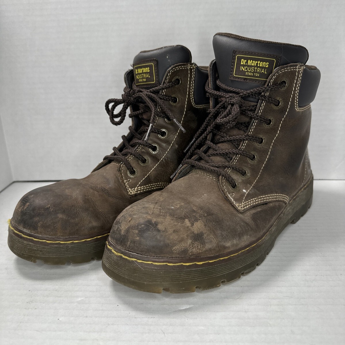 Martens Men’s Sz 13 Winch St Boots Dark Brown Work Safety Steel Toe