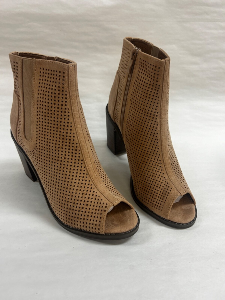 Peep Toe Mid-Calf Fashion Boots S