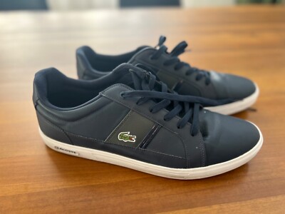 Lacoste Men's Blue Leather Lace Up Shoes/Sneakers Europa Size: 13