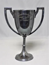 ANTIQUE OFFICERS REVOLVER CUP FEBRUARY 19 1909 MAPPIN & WEBB'S PRINCES PLATE 