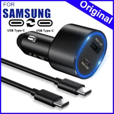 PD 45W Fast Car Charger & Type-C Cable For Samsung A56 A36 A06 A16 A55 A35 5G