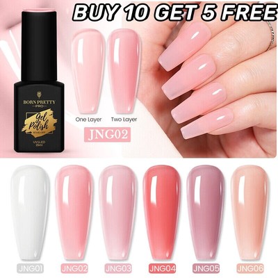 BORN PRETTY 15ML Jelly Pink Gel Polish UV LED Soak Off Manicure Gel Nail Art DIY
