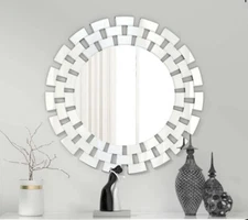 KOHROS Large Round Decorative Mirrors For Wall Decor. NEW Wall Mirror Ornate.