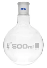 Boiling Flask with Joint, 500ml - 24/29 Socket Size - Round Bottom- Eisco Labs