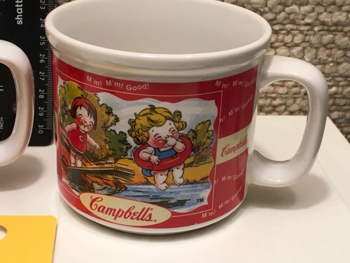 Vintage Set of 3 Campbell's Soup Cups Mugs Bowls Campbells Kids M'm, M,m, Good! - Picture 2 of 8