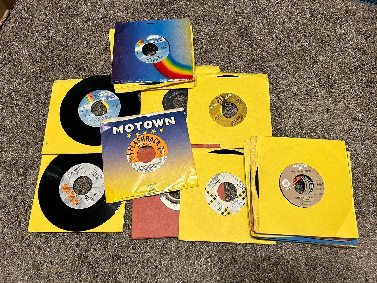 LOT OF 30 VINYL RECORDS 45 RPM  Rock, Pop, Country, R&B 70s-90s READ (2)-image