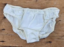 New VTG 90s Victoria's Secret Silk Hipster Womens L Ivory Panty