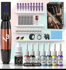 PROFESIONAL Maquina De Tatuaje Kit Para Tatuar Tattoo TM-72 New free shipping