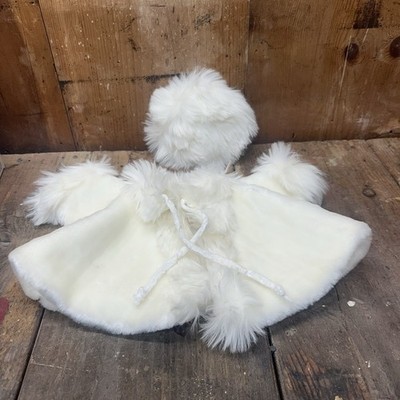 Vintage Cabbage Patch Kids Fancy Furs Doll Faux Fur Coat & Hat White NO DOLL