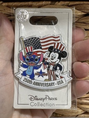 Disney Parks Exclusive Patriotic 250th Anniversary USA Mickey Mouse Pin Single