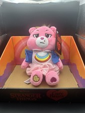 Netflix Care Bears x Stranger Things Cheer Bear as Eleven 9" Plush NWT NEW