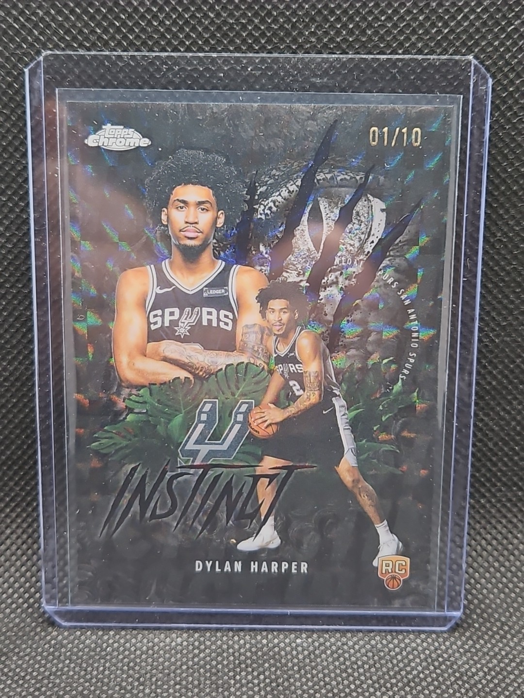 2025-26 Topps Chrome Dylan Harper RC Instinct Black Geometric Refractor #/10 