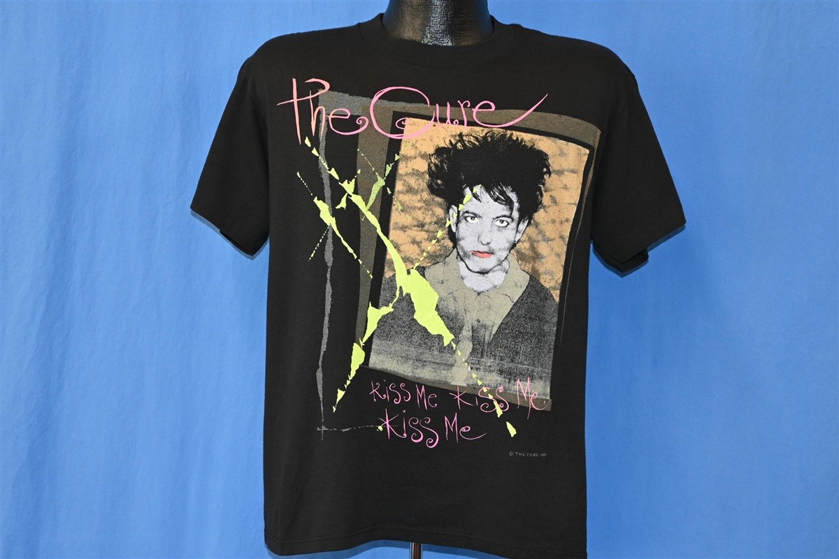 The Cure Kiss Me バンドt ビンテージ　Nirvana ロックt vintage 80s THE CURE KISS ME ALBUM NEON ROBERT SMITH 2 SIDED t