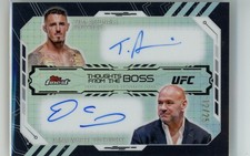 Tom Aspinall Dana White 2025 Topps Finest UFC Thoughts From The Boss Auto #/25