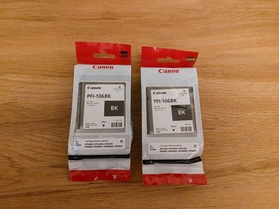 2x Original Canon PFI-106BK 6621B001 Black Schwarz 130 ml imagePROGRAF Tinte