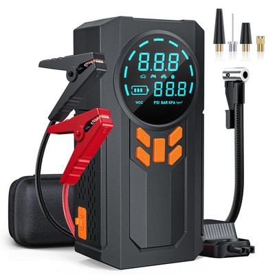 Wndflv Jump Starter Air Compressor 5000A 160Psi Battery Jumper Starter Portable