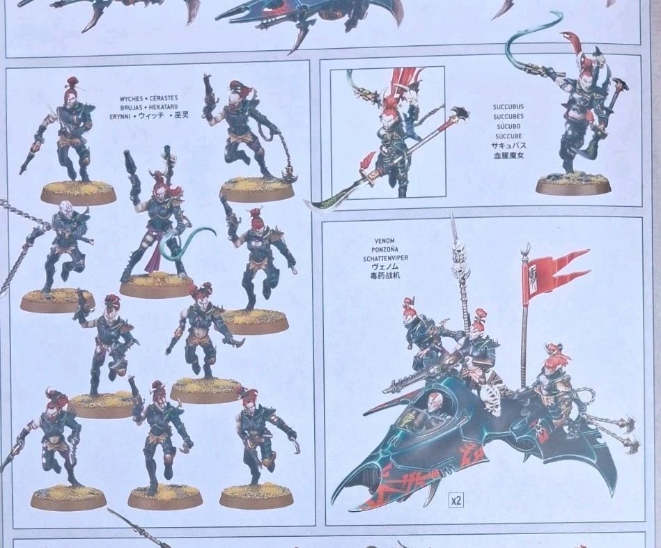 Lot De Bits Warhammer 40k – Drukhari (Eldars Noirs) – 35 Pièces Sans Bras