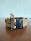 WW2 US Military SMCO Khaki Canvas Gun Belt Strap Sling US Army Metal Buckle