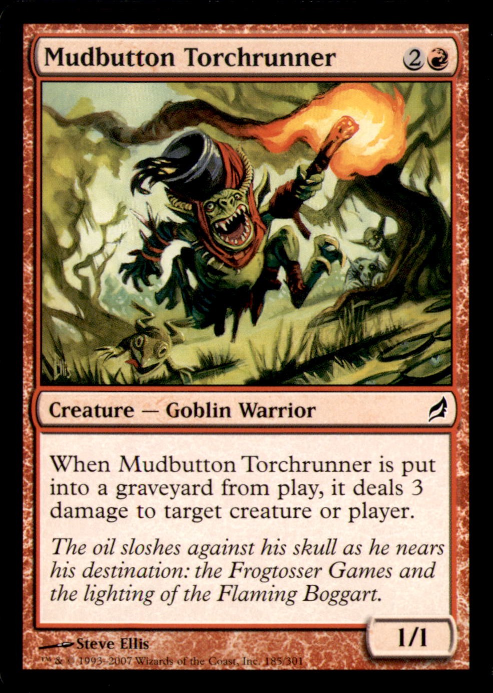 Mudbutton Torchrunner 185 Common Lorwyn Magic: The Gathering Lightly Played
