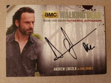 WALKING DEAD SEASON 4 AUTOGRAPH CARD ANDREW LINCOLN, RICK GRIMES SILVER FOIL AL4