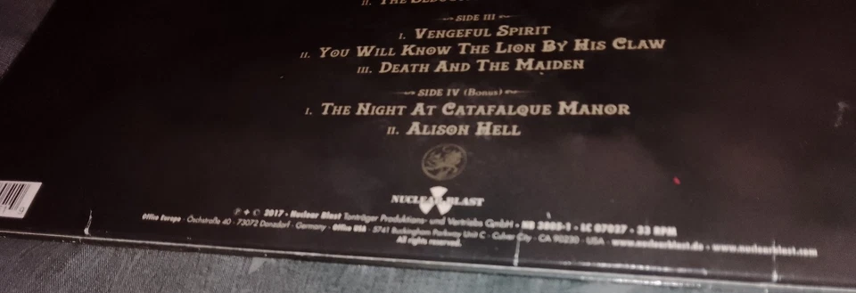 Cradle Of Filth ‎Cryptoriana half white black vinyl black metal death gothic uk - Image 2 of 4