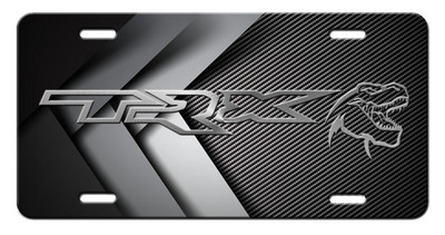 Ram TRX T-REX Metal Aluminum Vanity License Plate Tag New Silver and Black Gray