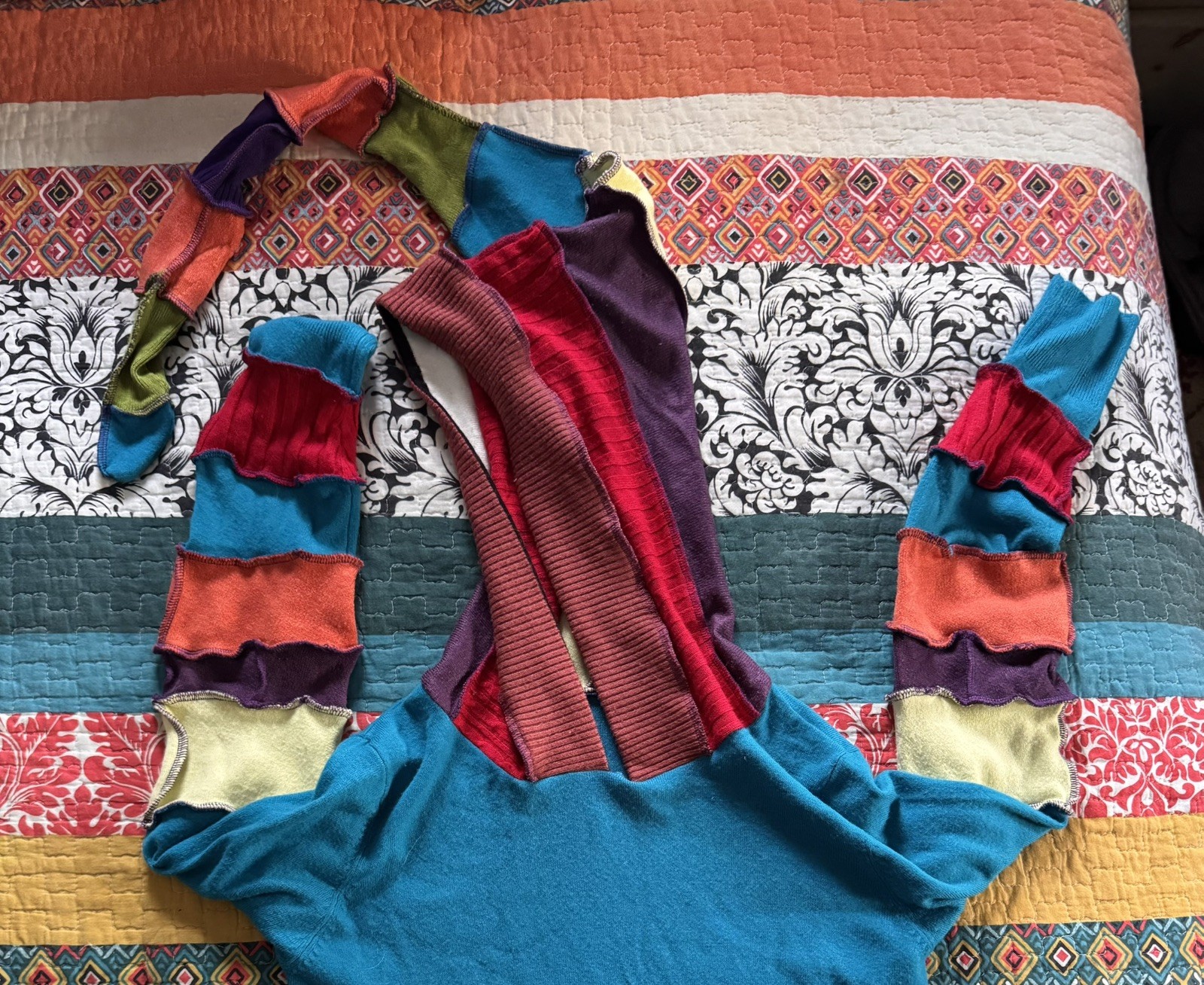 Scrapunzel Patchwork Pixie WomenS XS Sweater Colo… - image 8