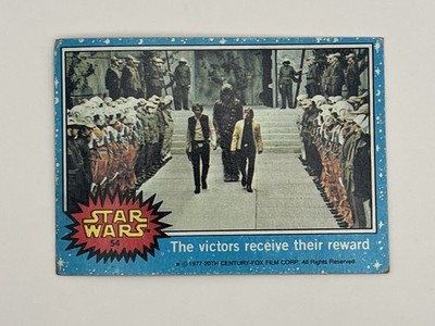 The victors receive their reward - Blue #54 - Star Wars Trading Card - 1977
