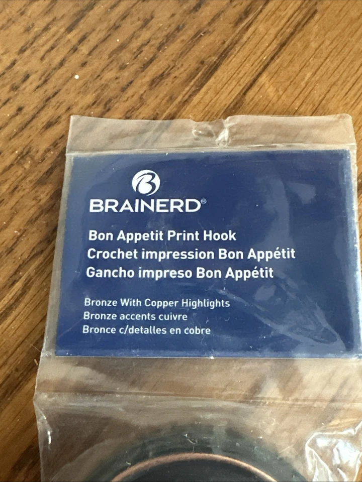 Nuevo Brainerd BON APPETIT Chef Francés Metal Delantal de Pared Abrigo Toalla Gancho ❤️ Foto 3 de 4