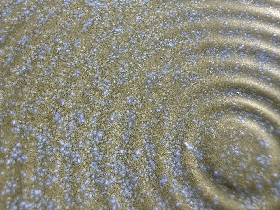 Juego de 4 platos de cena de piedra de alfa de 12” esmalte reactivo moteado azul-verde usado en excelente estado Foto 4 de 4