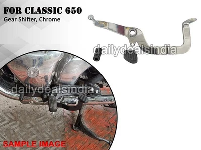 Adapté Pour Royal Enfield Classique 650 Vitesses Pédale Avec Caoutchouc Chrome - Photo 1/4